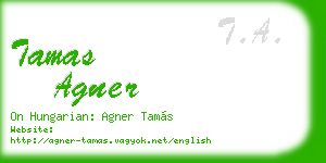 tamas agner business card